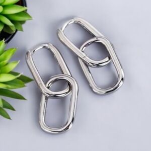 Sterling Silver Chain Link Earrings